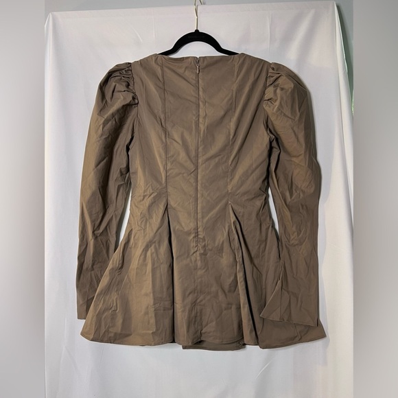 House of CB Carlina Mocha Long Sleeve Mini Dress Size Large - Picture 6 of 9